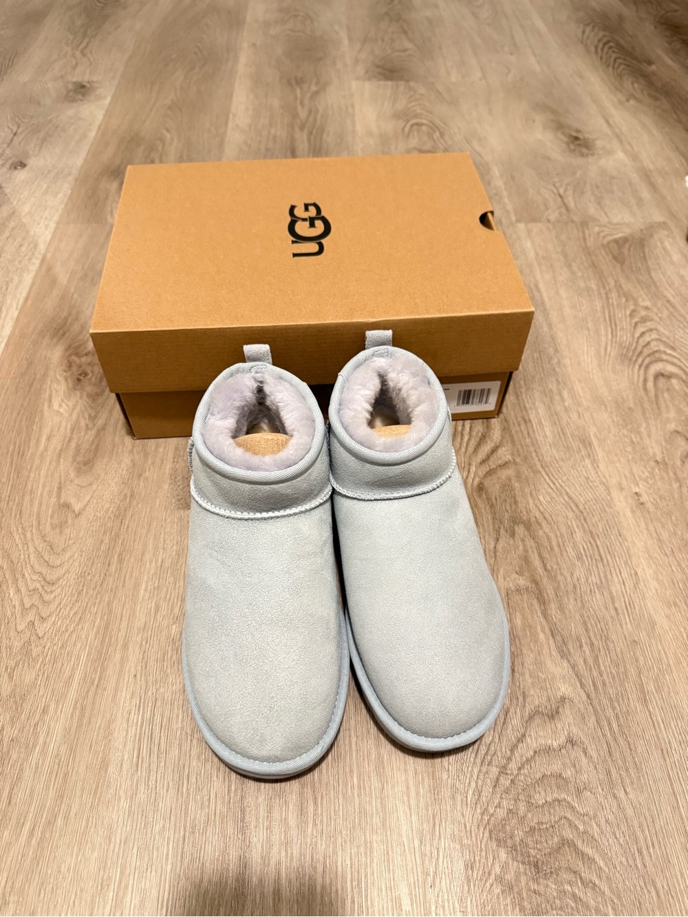 UGG mini Suede Ankle Boots in Baby Blue